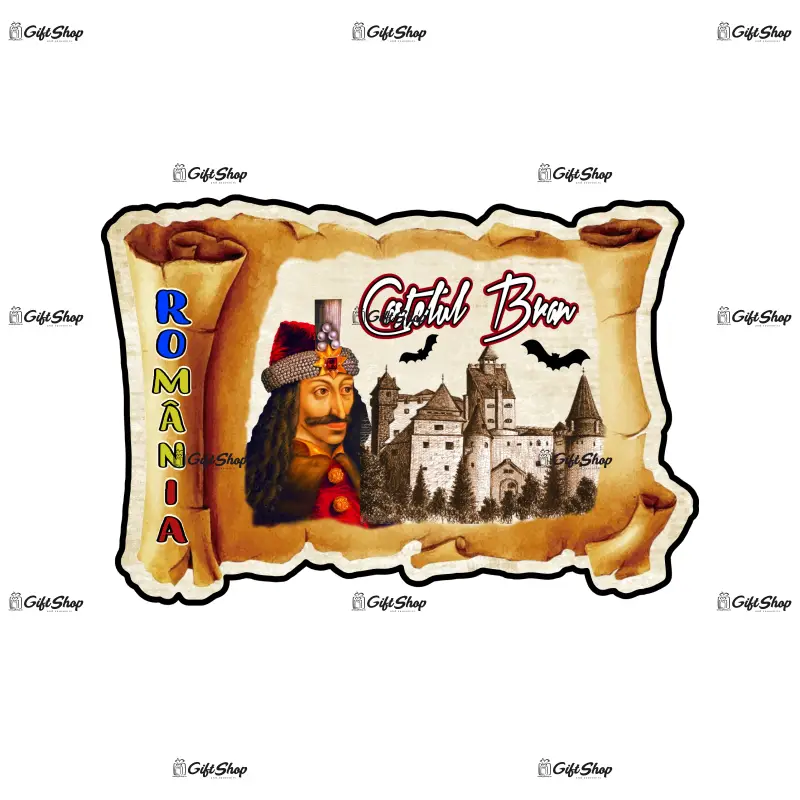 Castelul bran, vlad tepes, romania, magnet frigider mgs143